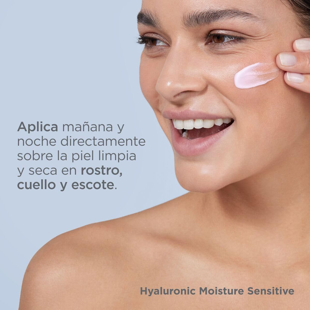 ISDIN Isdinceutics Hyaluronic Moisture Sensitive, Crema Facial Hidratante Con Ácido Hialurónico Y Niacinamida Para Piel Sensible, +57% Hidratación En 2 Horas², 50 G
